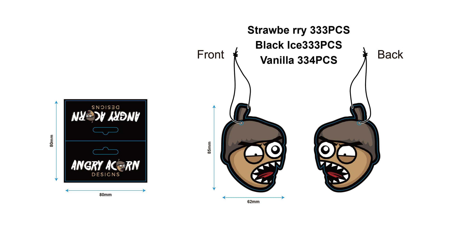 Angry Acorn Designs Air Fresheners 3-pack